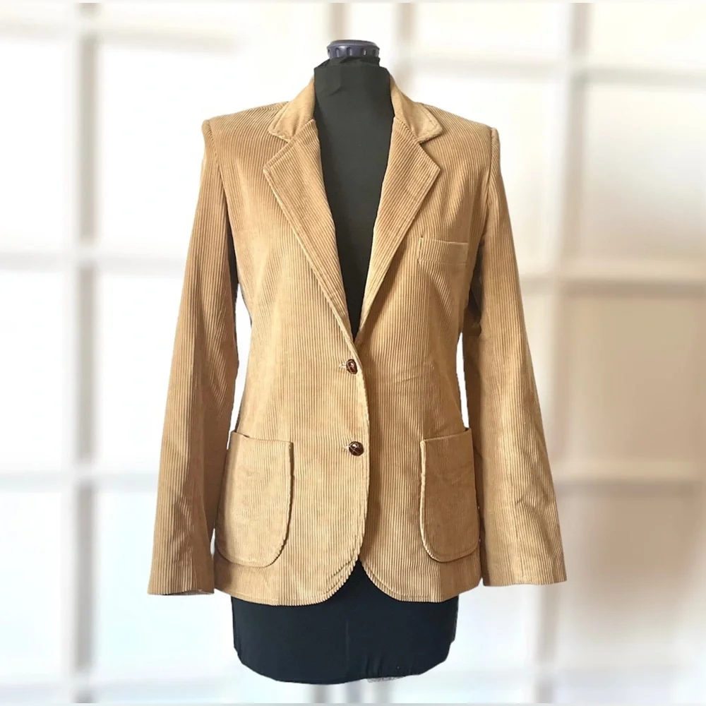 SOLD Rare 1970s LEVI’s Jacket Vintage Levi’s Corduroy Women’s Blazer Camel Tan S - Picture 2 of 7